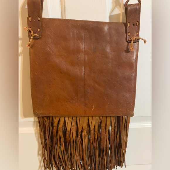 Vintage Moroccan leather bag - Picture 5 of 7